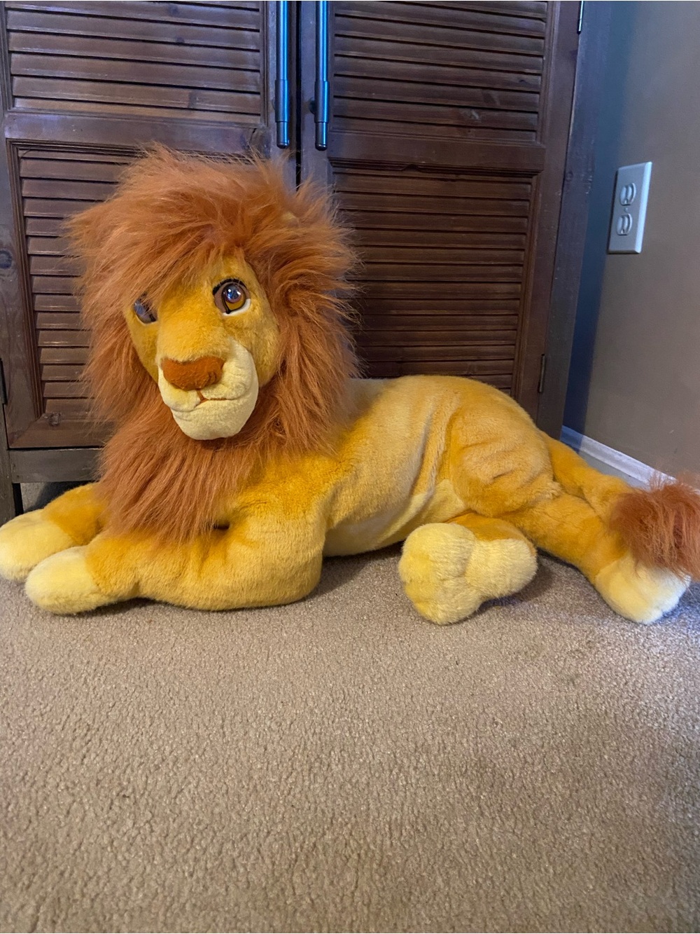 Disney Lion King Adult Simba Xl 24” Plush. Not used as a toy